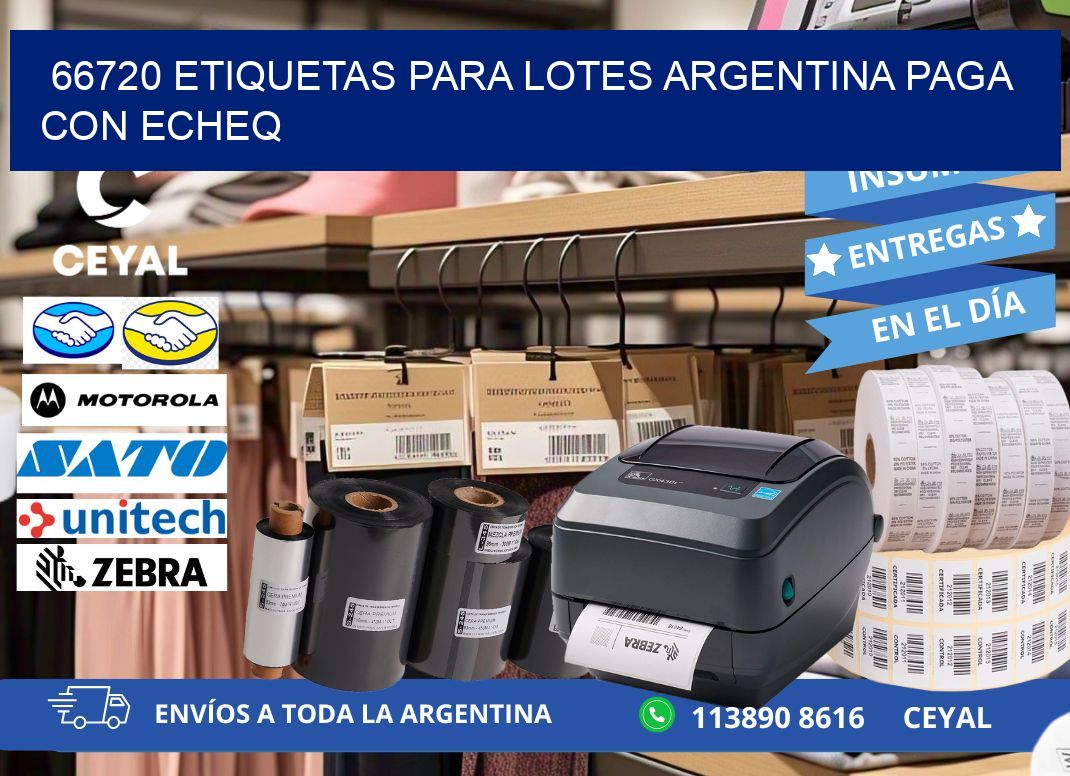 66720 ETIQUETAS PARA LOTES ARGENTINA PAGA CON ECHEQ