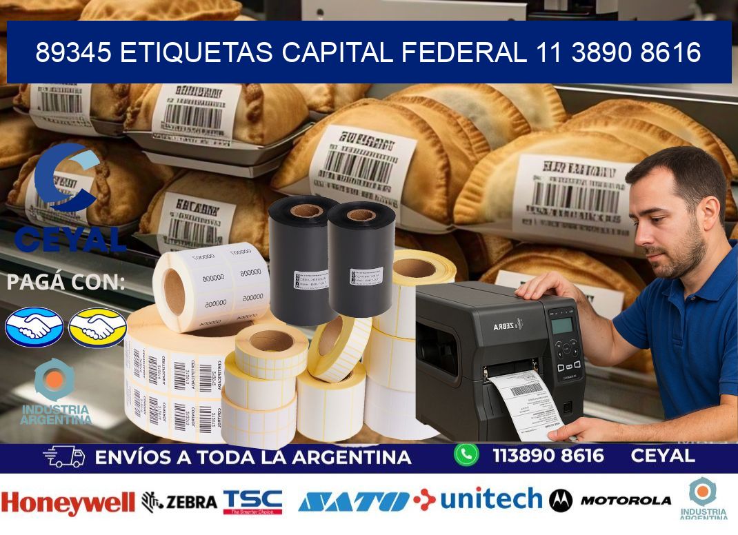 89345 ETIQUETAS CAPITAL FEDERAL 11 3890 8616