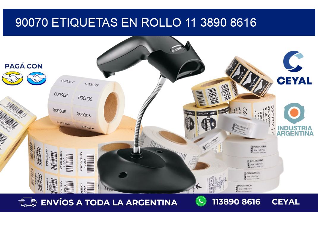 90070 ETIQUETAS EN ROLLO 11 3890 8616