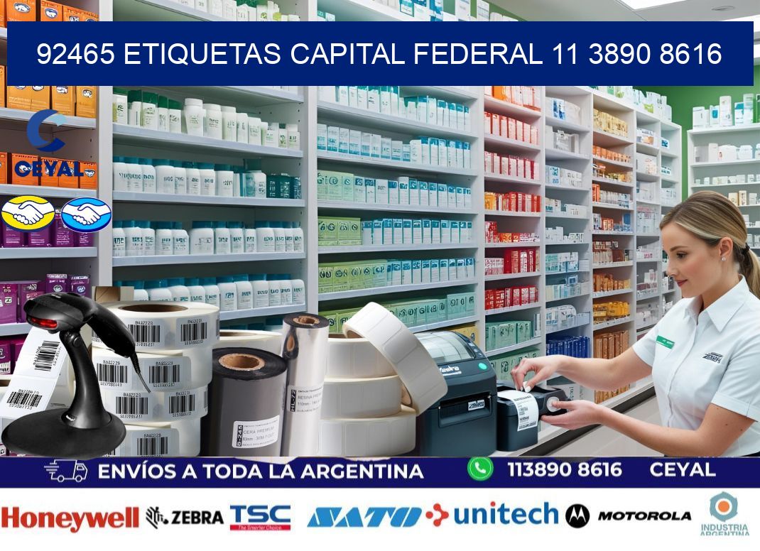 92465 ETIQUETAS CAPITAL FEDERAL 11 3890 8616