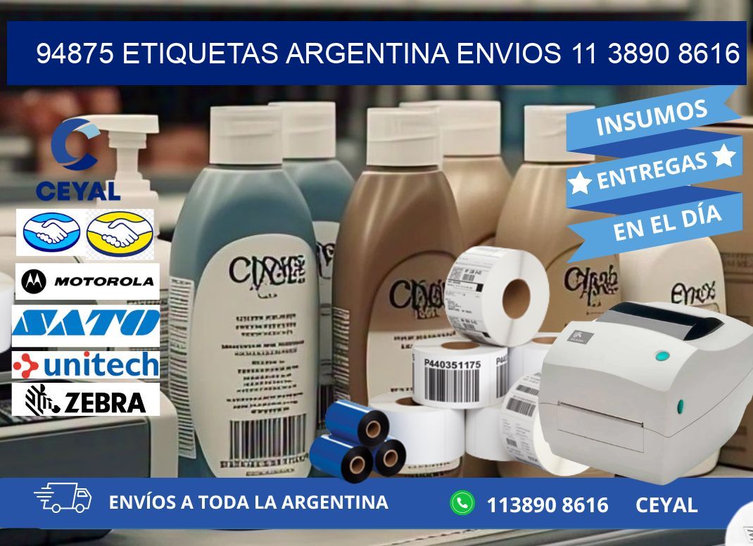 94875 ETIQUETAS ARGENTINA ENVIOS 11 3890 8616