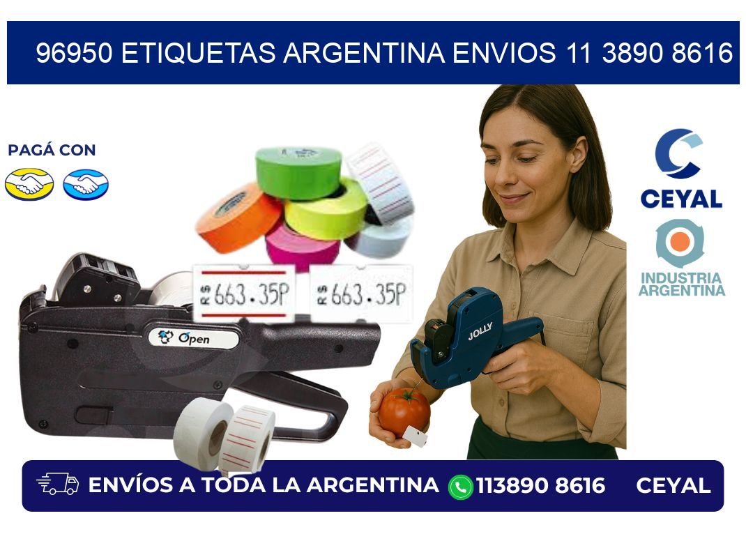 96950 ETIQUETAS ARGENTINA ENVIOS 11 3890 8616