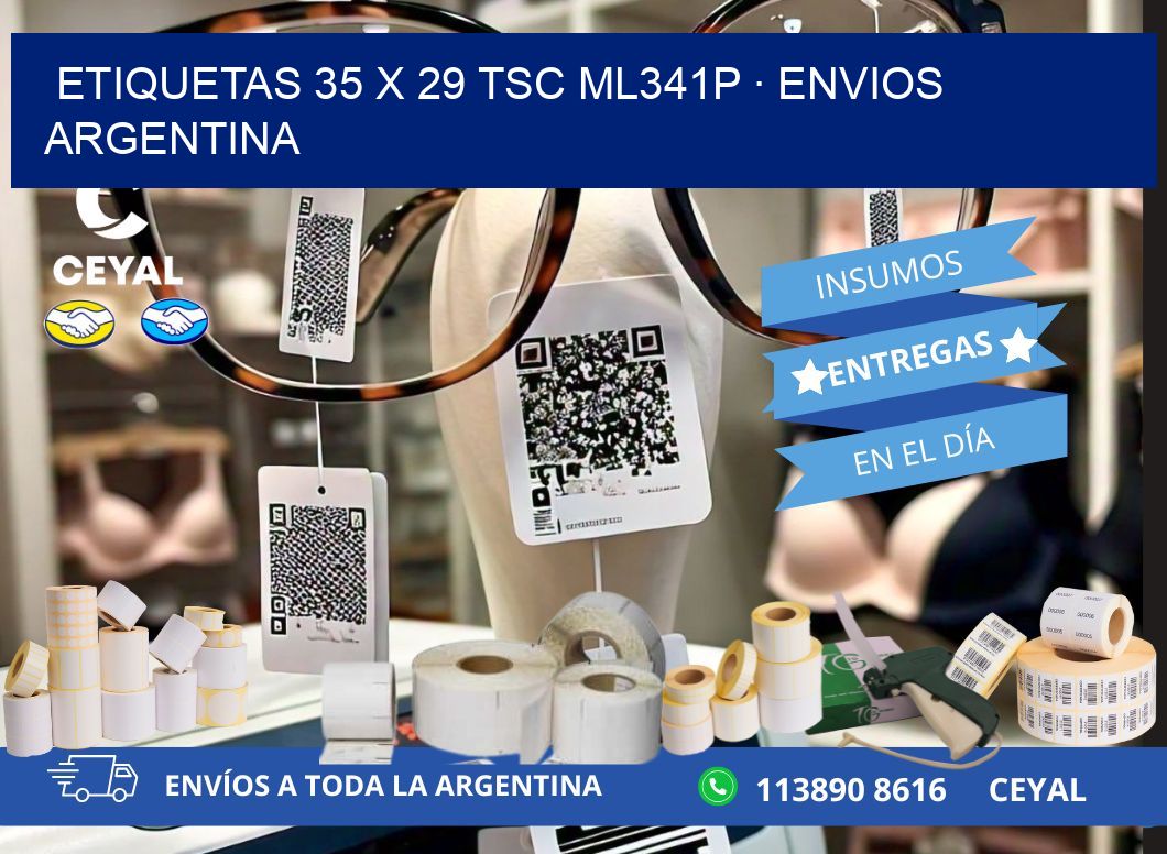 ETIQUETAS 35 x 29 TSC ML341P · ENVIOS ARGENTINA