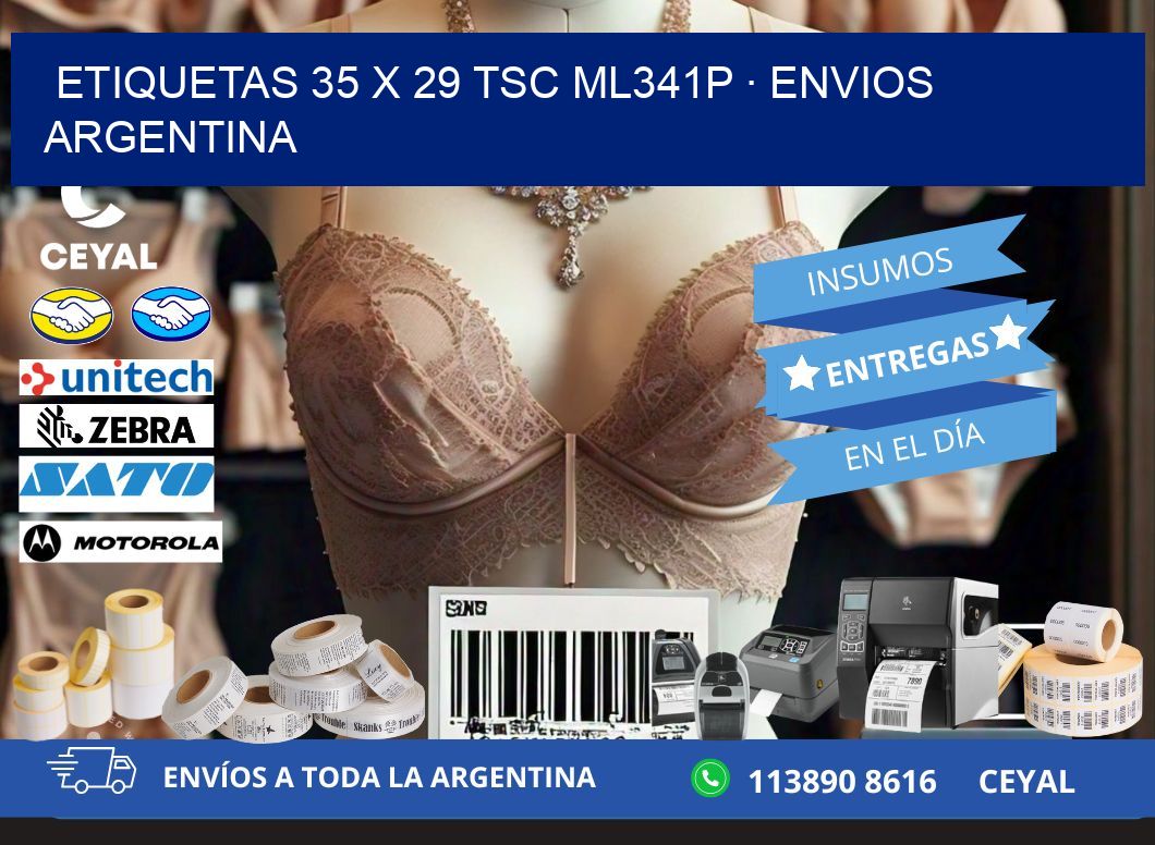 ETIQUETAS 35 x 29 TSC ML341P · ENVIOS ARGENTINA