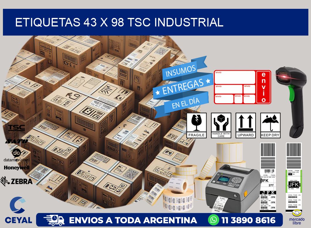 ETIQUETAS 43 x 98 TSC INDUSTRIAL
