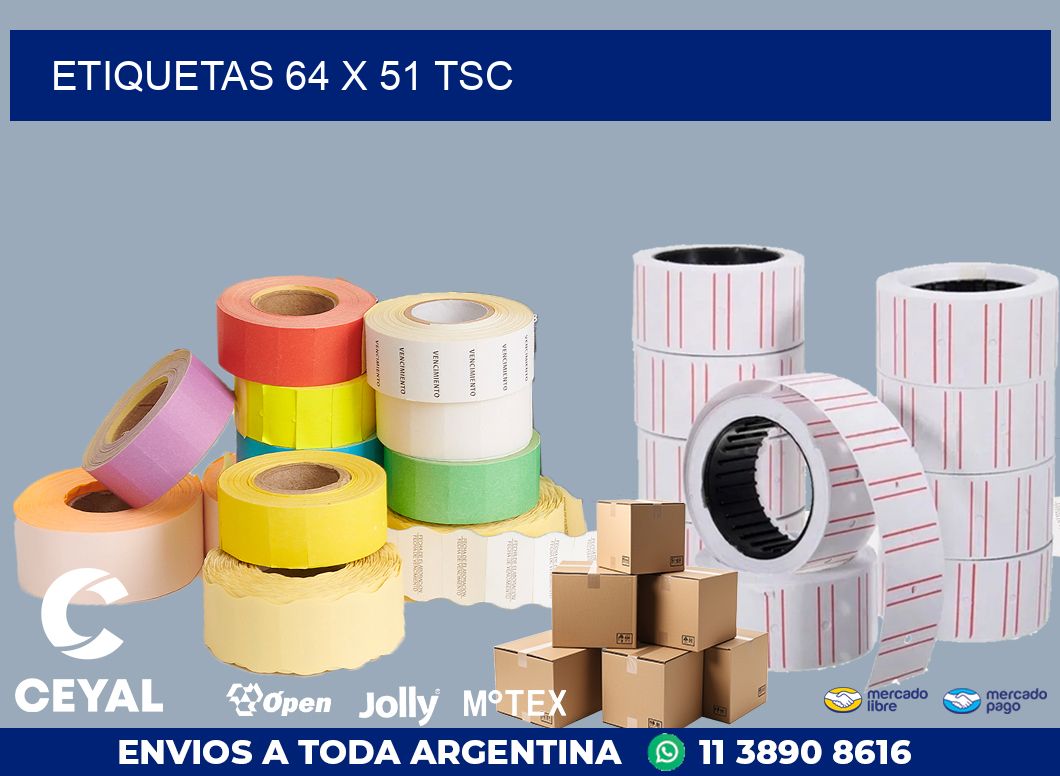 ETIQUETAS 64 x 51 TSC