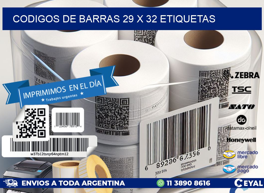 codigos de barras 29 x 32 etiquetas