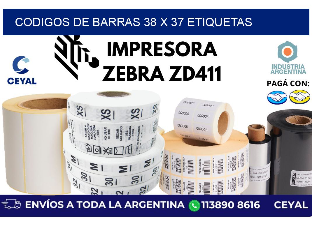codigos de barras 38 x 37 etiquetas