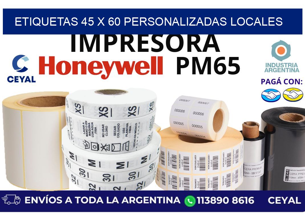 etiquetas 45 x 60 personalizadas locales