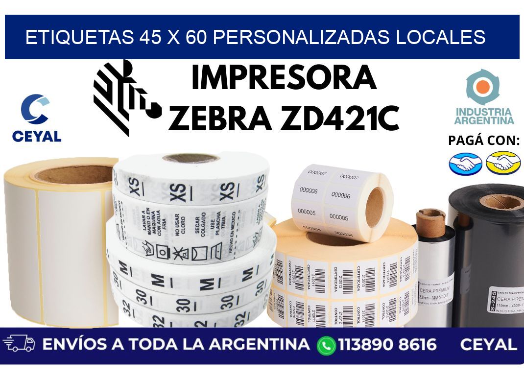 etiquetas 45 x 60 personalizadas locales