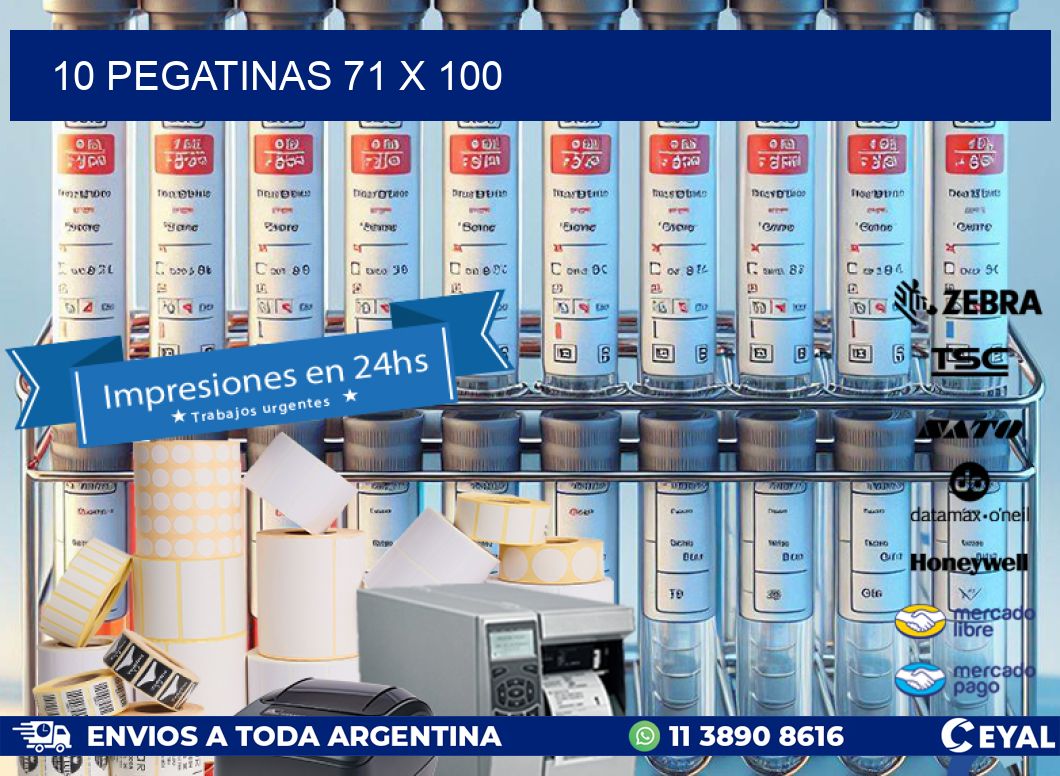 10 PEGATINAS 71 x 100