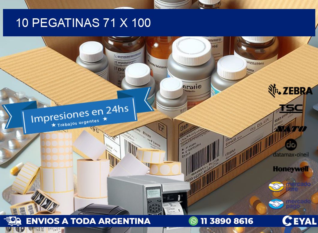 10 PEGATINAS 71 x 100
