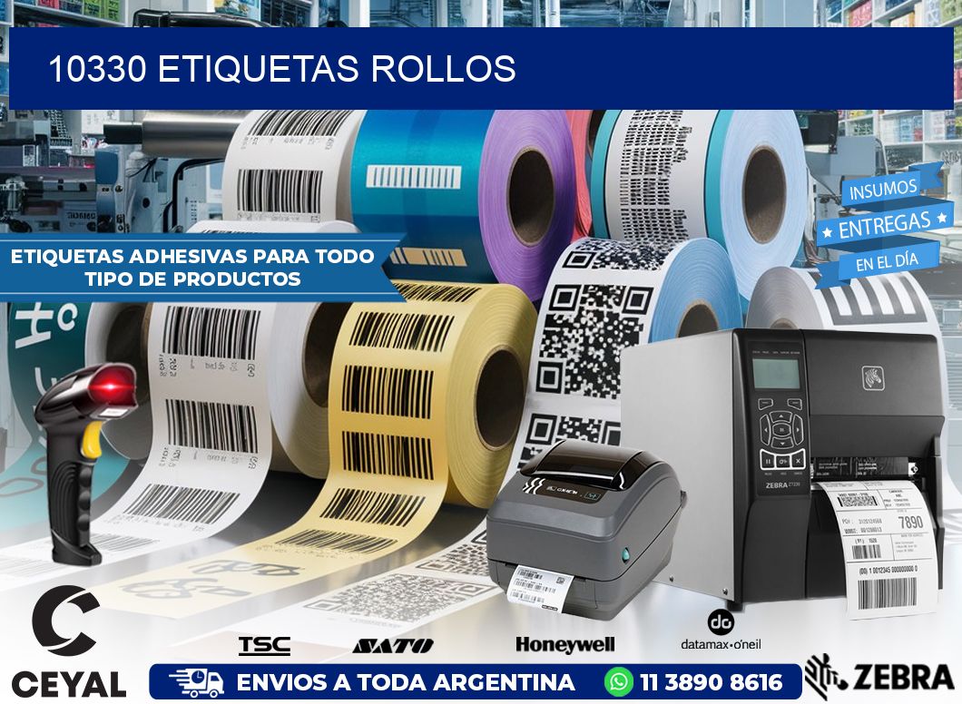 10330 etiquetas rollos