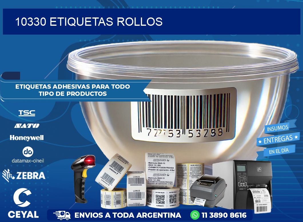 10330 etiquetas rollos