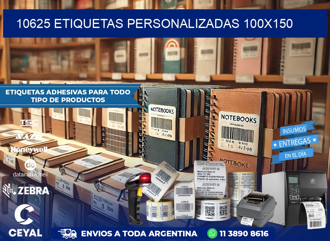 10625 Etiquetas personalizadas 100×150