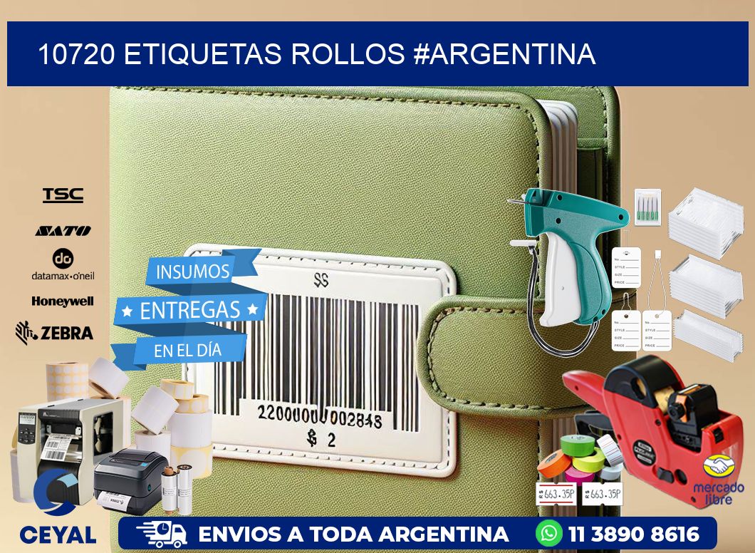 10720 etiquetas rollos #ARGENTINA