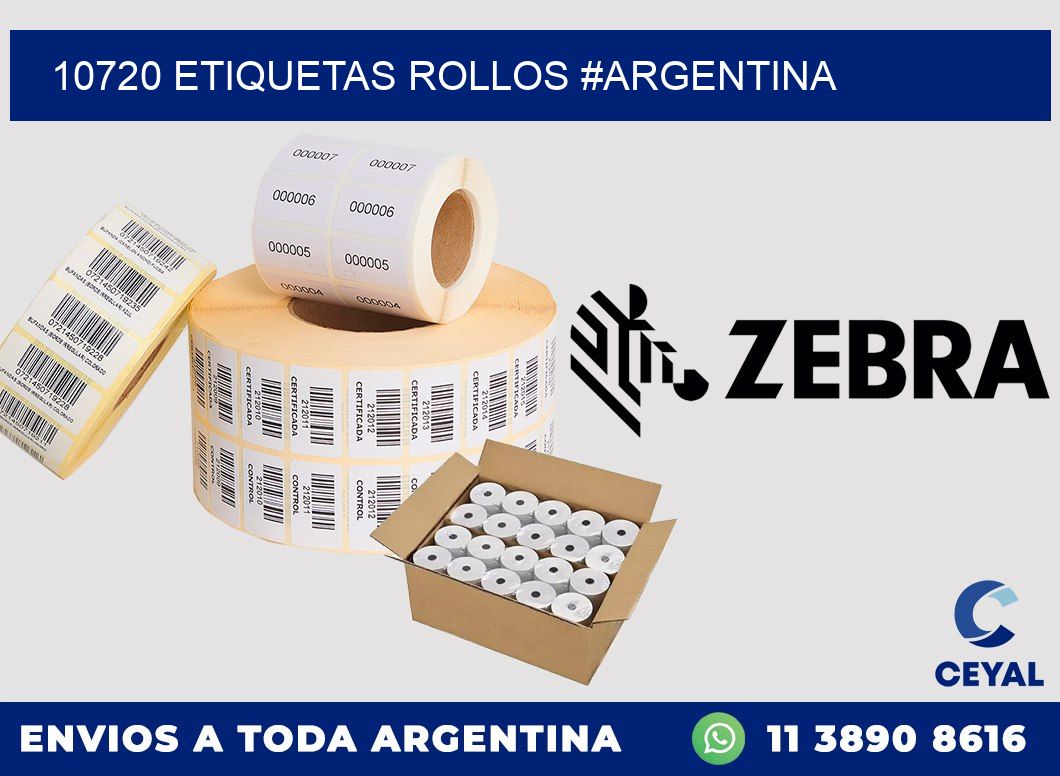 10720 etiquetas rollos #ARGENTINA