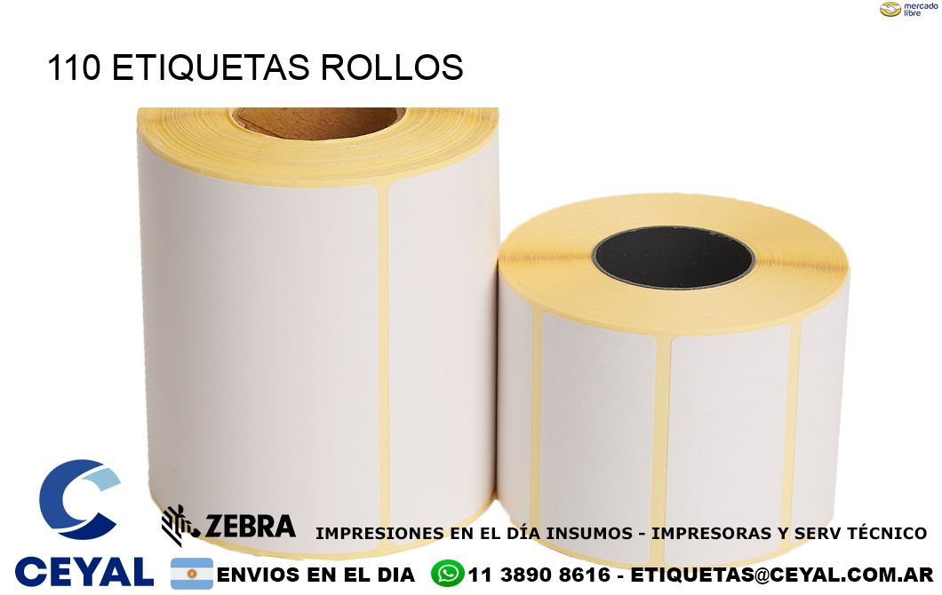 110 Etiquetas rollos