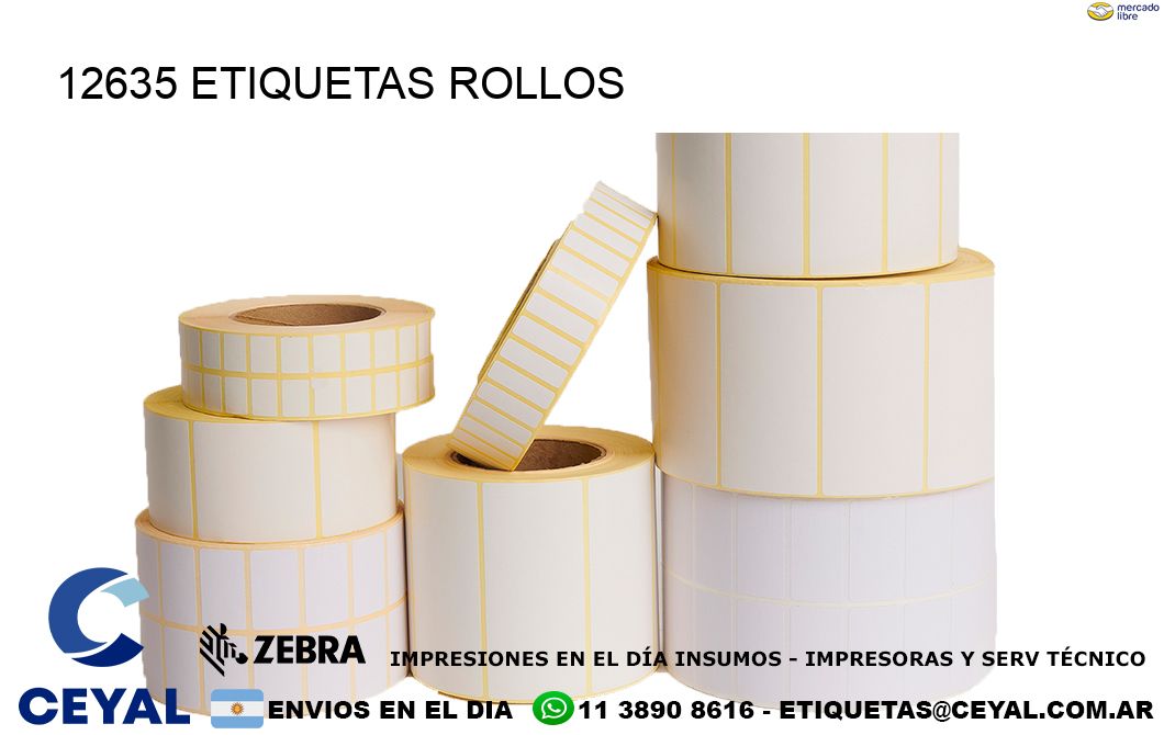 12635 etiquetas rollos
