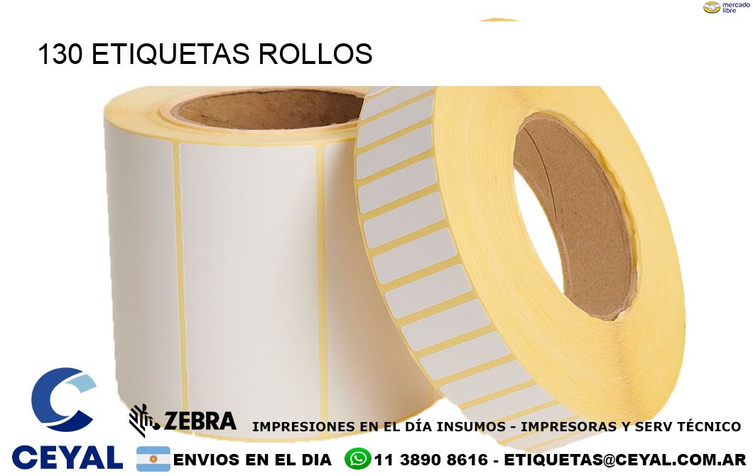 130 etiquetas rollos