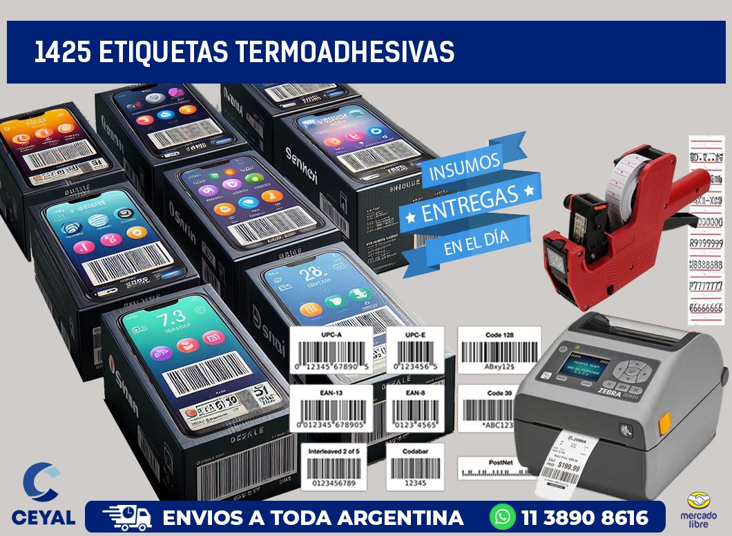 1425 etiquetas termoadhesivas