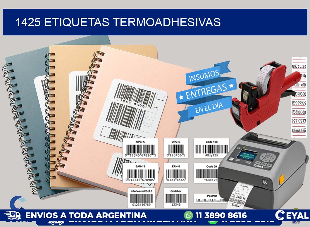 1425 etiquetas termoadhesivas