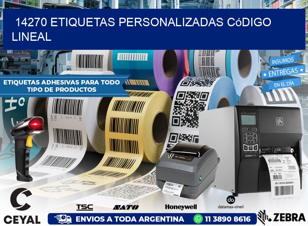 14270 Etiquetas personalizadas código lineal