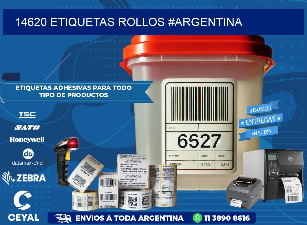 14620 etiquetas rollos #ARGENTINA