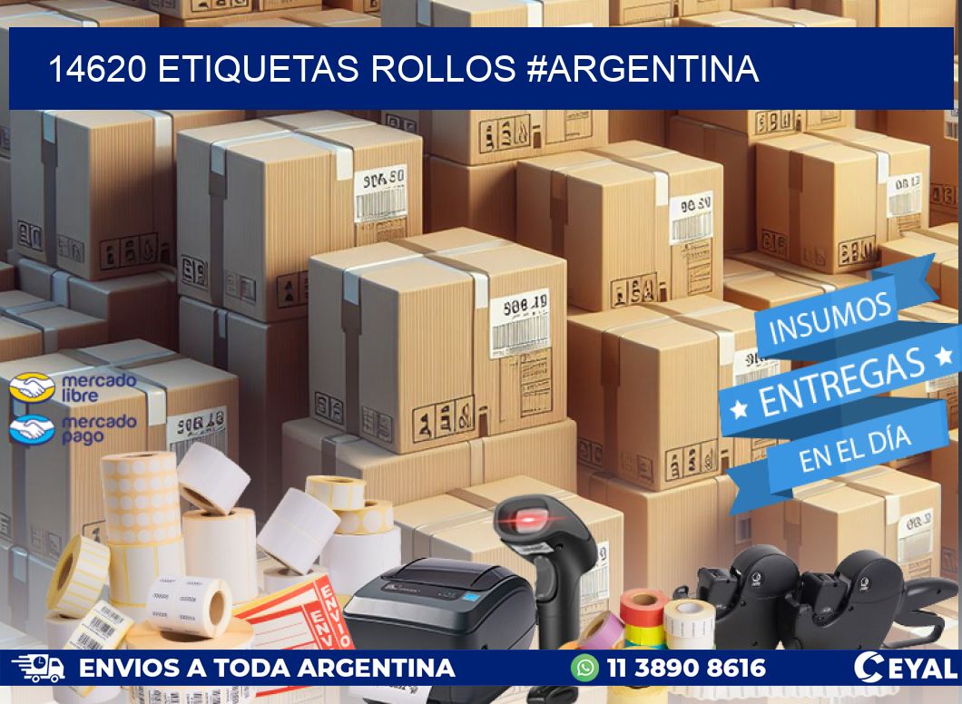 14620 etiquetas rollos #ARGENTINA