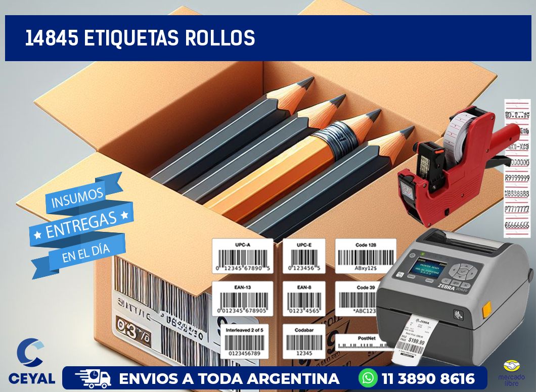 14845 etiquetas rollos
