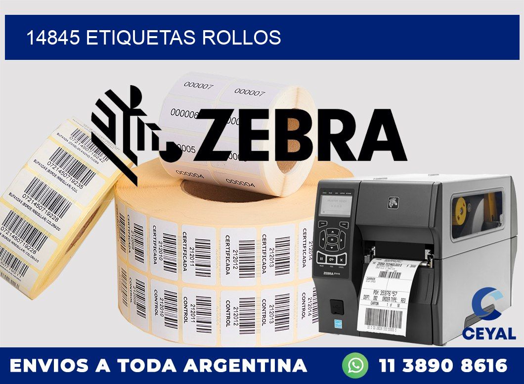 14845 etiquetas rollos