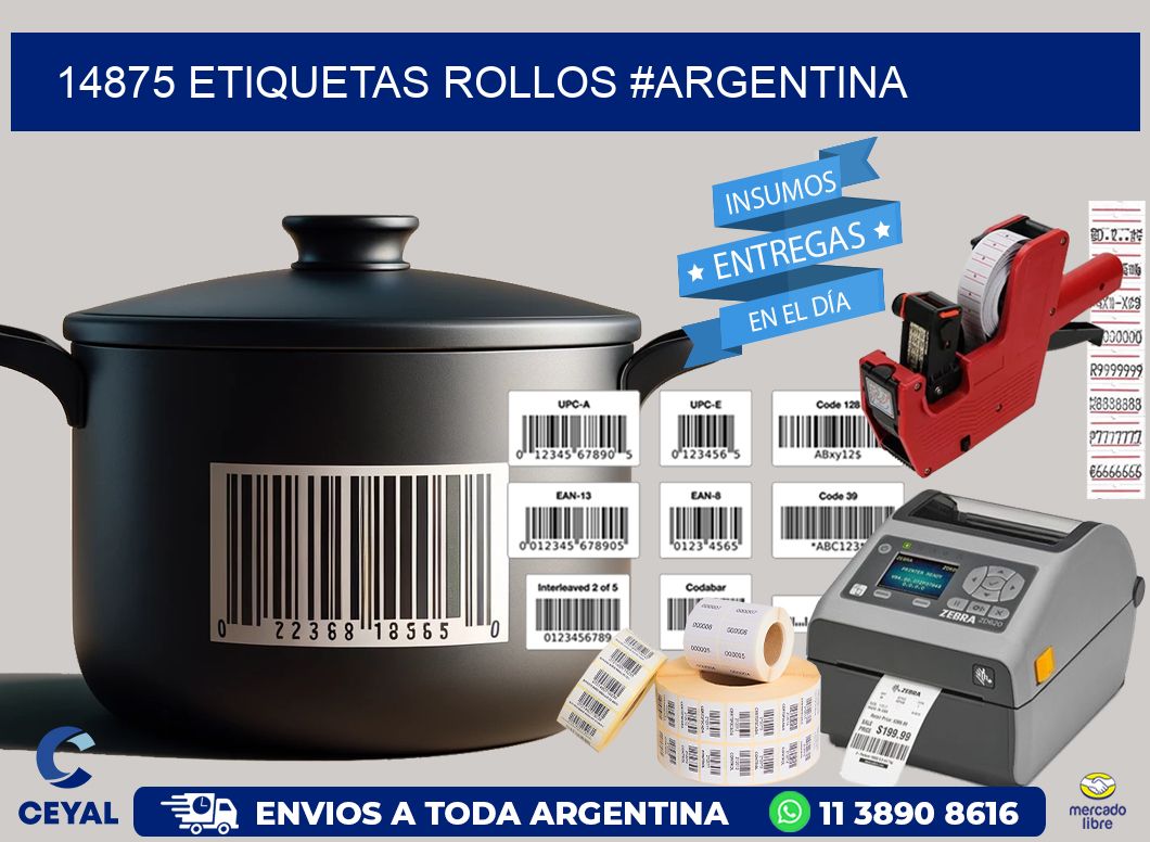 14875 etiquetas rollos #ARGENTINA