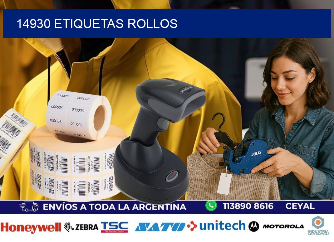 14930 etiquetas rollos