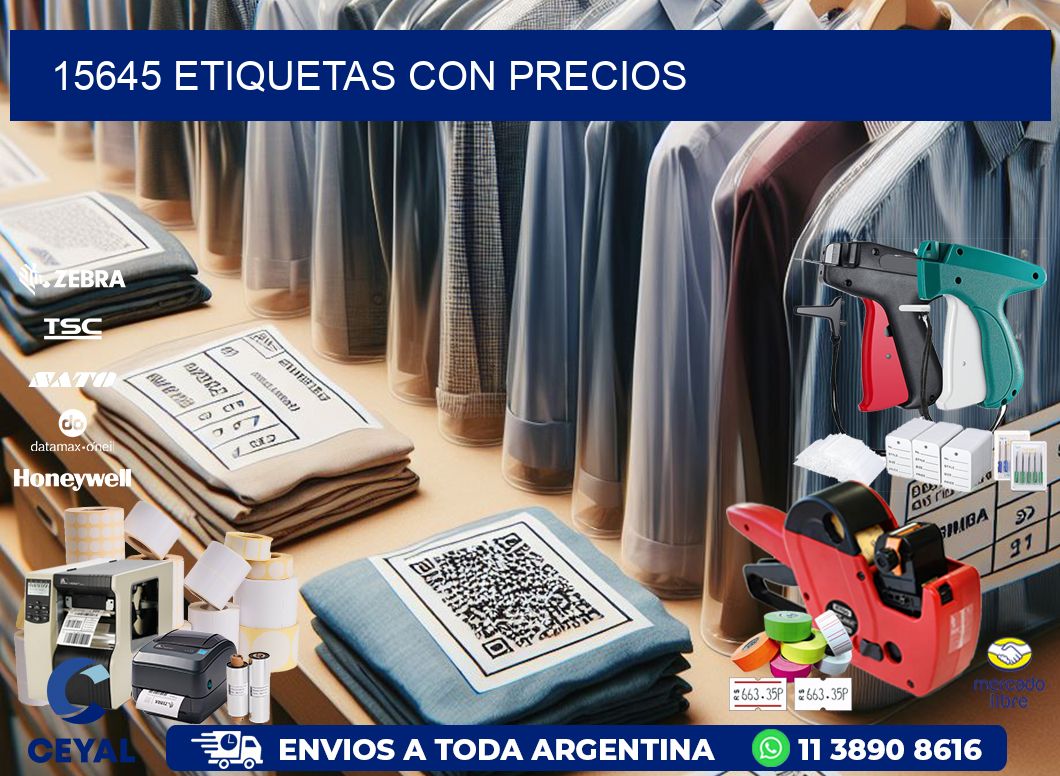 15645 etiquetas con precios