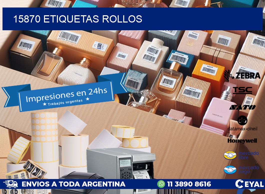 15870 etiquetas rollos