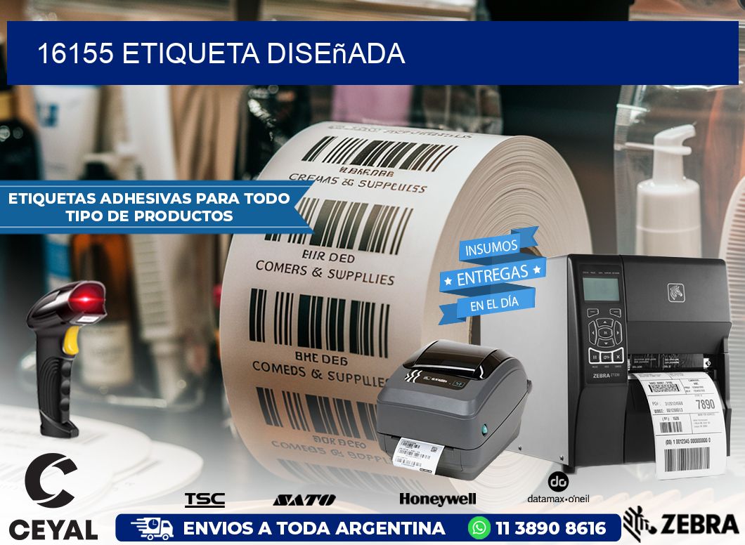 16155 etiqueta diseñada