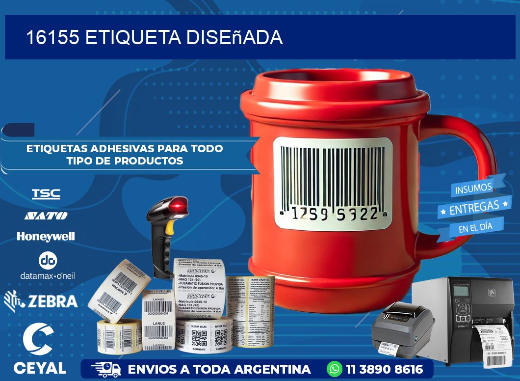 16155 etiqueta diseñada