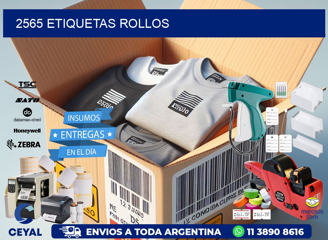2565 etiquetas rollos