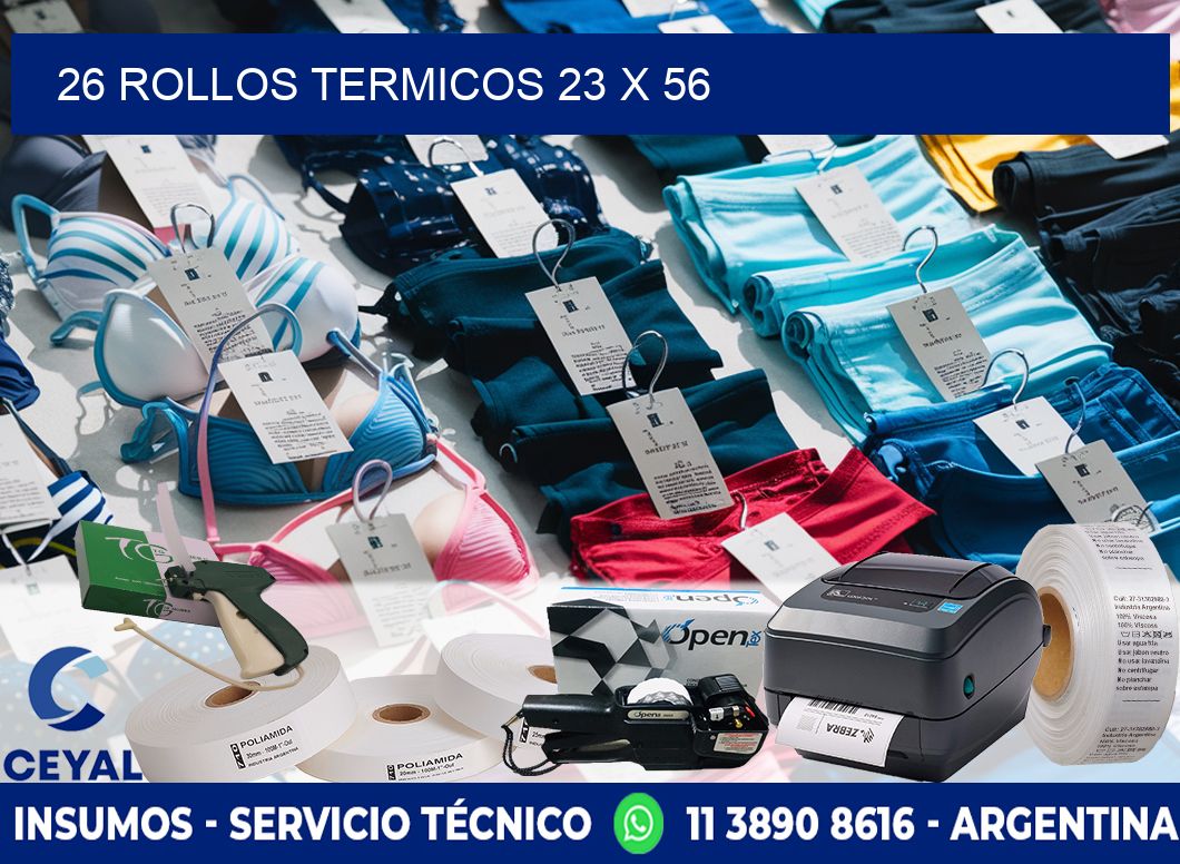 26 ROLLOS TERMICOS 23 x 56
