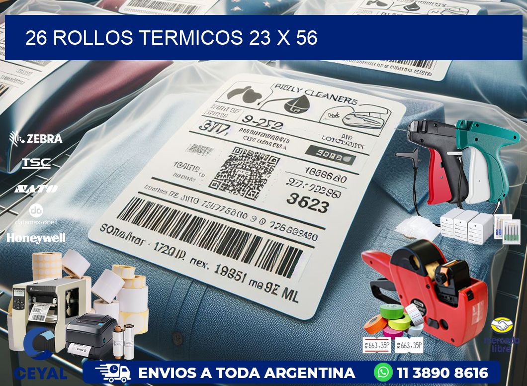 26 ROLLOS TERMICOS 23 x 56