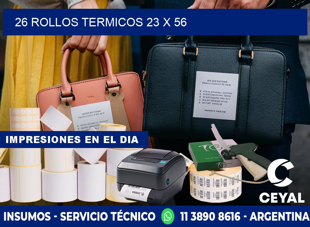 26 ROLLOS TERMICOS 23 x 56