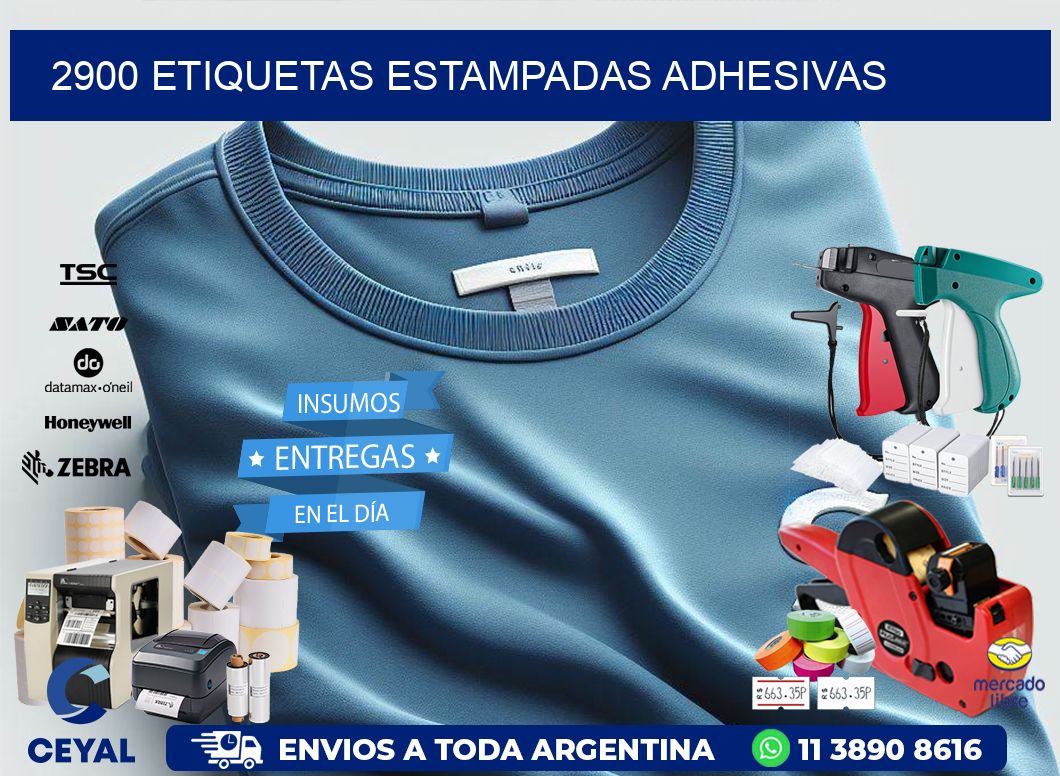 2900 etiquetas estampadas adhesivas