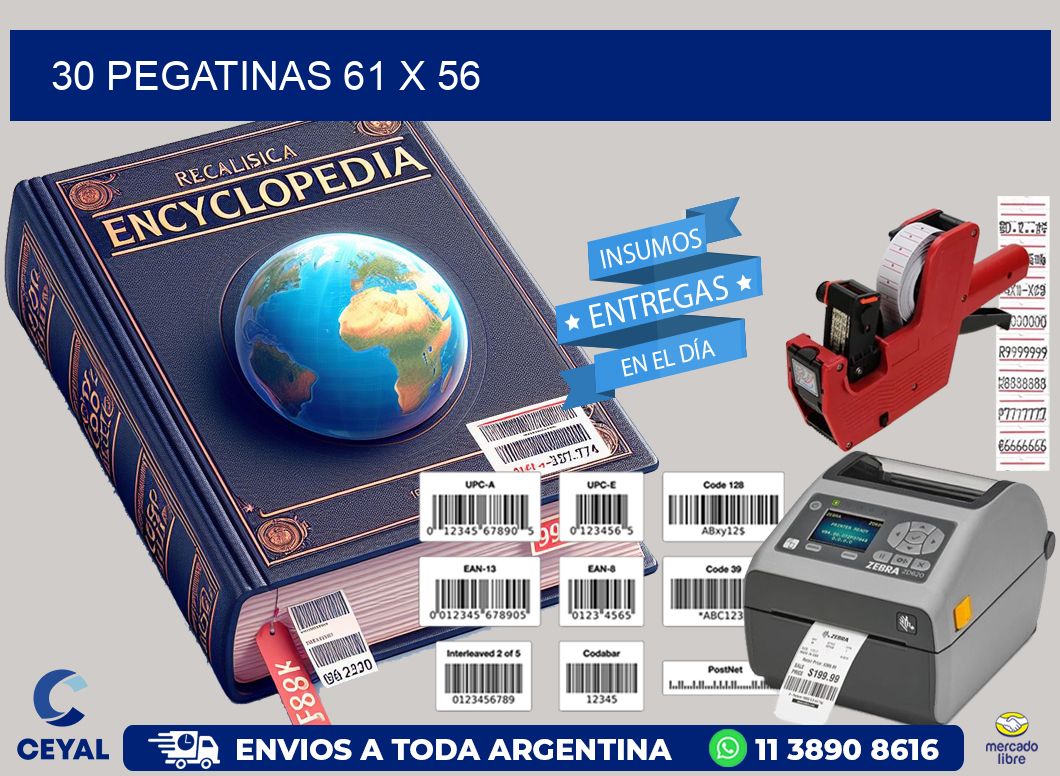 30 PEGATINAS 61 x 56