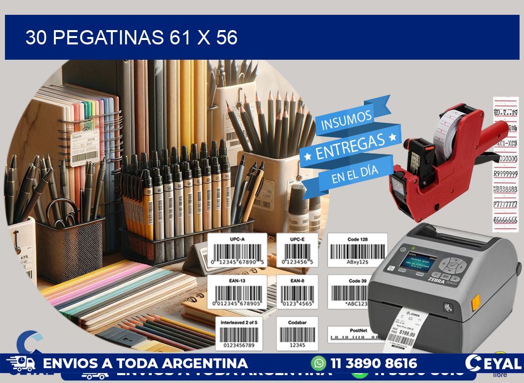 30 PEGATINAS 61 x 56