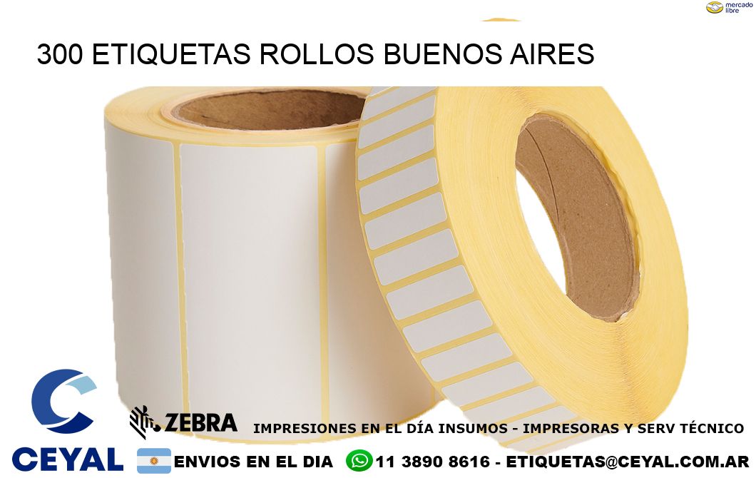 300 etiquetas rollos buenos aires