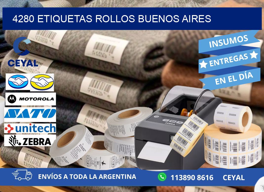 4280 etiquetas rollos buenos aires