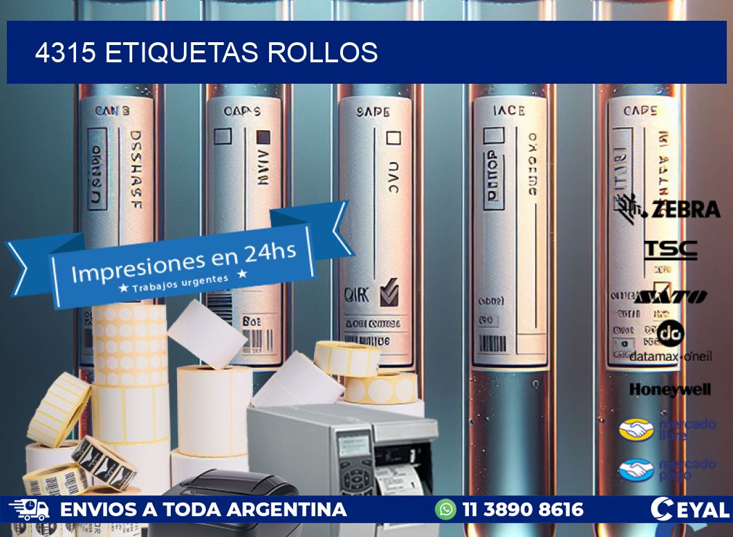 4315 etiquetas rollos