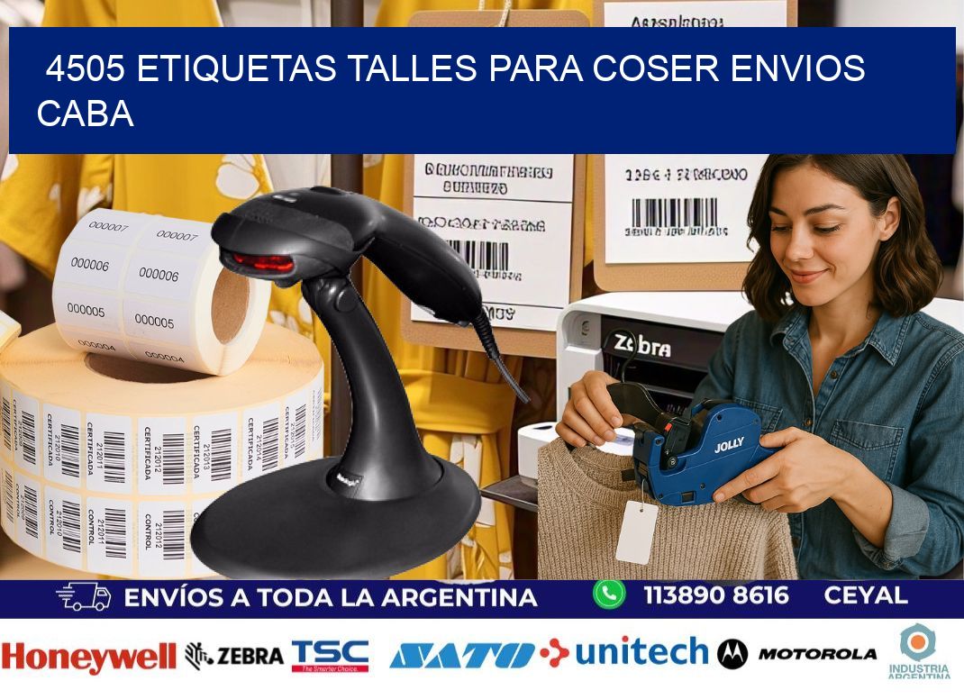 4505 ETIQUETAS TALLES PARA COSER ENVIOS CABA