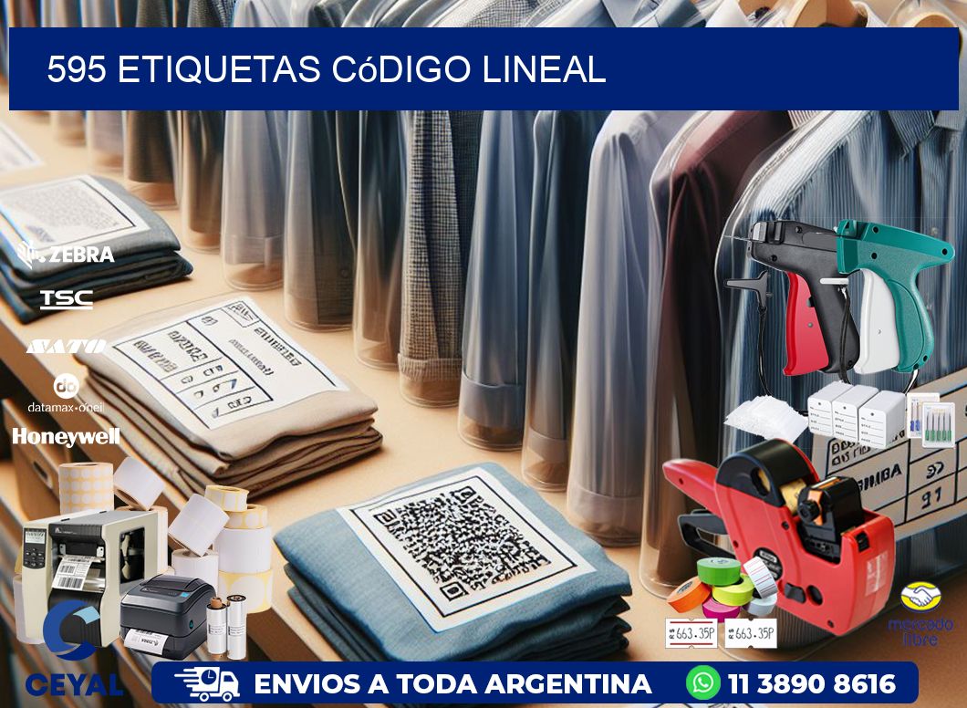 595 Etiquetas código lineal
