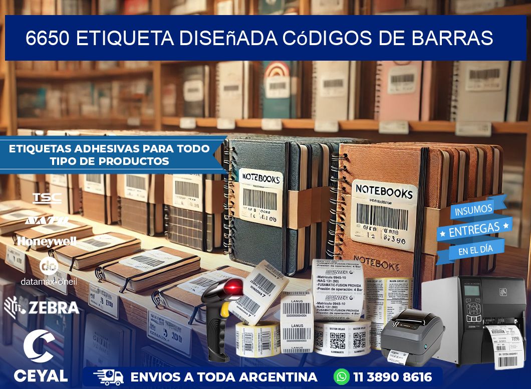 6650 etiqueta diseñada códigos de barras